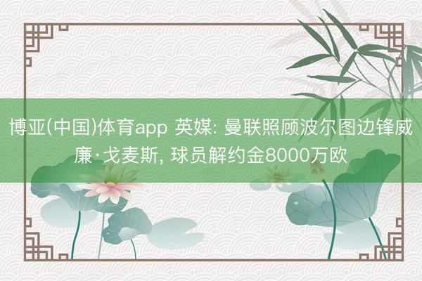 博亚(中国)体育app 英媒: 曼联照顾波尔图边锋威廉·戈麦斯， 球员解约金8000万欧