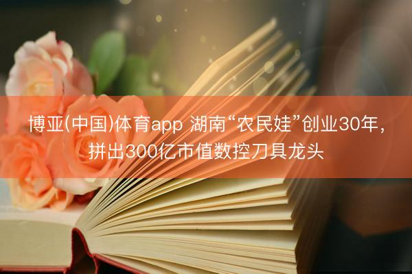 博亚(中国)体育app 湖南“农民娃”创业30年,拼出300亿市值数控刀具龙头